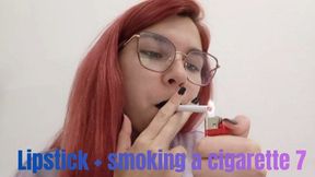 Lipstick + smoking a cigarette 7