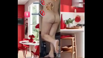 Naked girl cleaning the kitchen #23