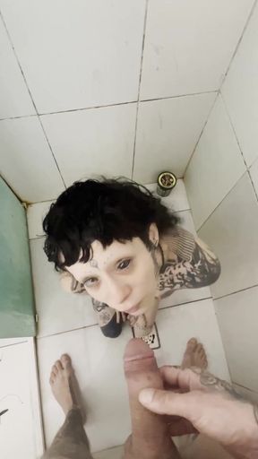 Tattooed Slut Never Stops Halfway Every Drop, Every Time, All the Piss
