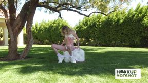 bts - ashlyn angel charms the camera with her sexy curves and styl