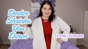 Doctor Shrinks You Down - A shrinking fetish scene featuring: accidental shrinking, horny shrinking, female domination, tiny man, doctor experiment, and size comparison - 720 MP4