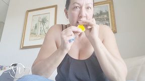 I'm testing how much more fun it is to pop balloons