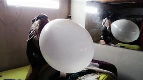 Mirror and Balloon Blowing at Night