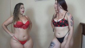 BELLY BUTTON POKING BATTLE - ARIEL vs ROSALIA (belly)