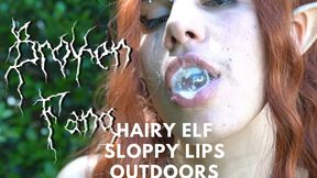 Mossy Woods Elf: Lick My Sticky, Unshaved Mouth Hole Outdoors