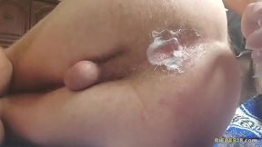 Andre Grey Films Himself Fingering and Pleasuring His Hairy Asshole Solo