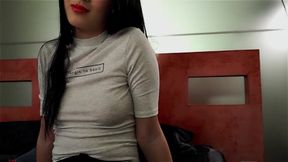 Foot Fetish - Hot brunette worships feet of Lady Dee with Toe sucking