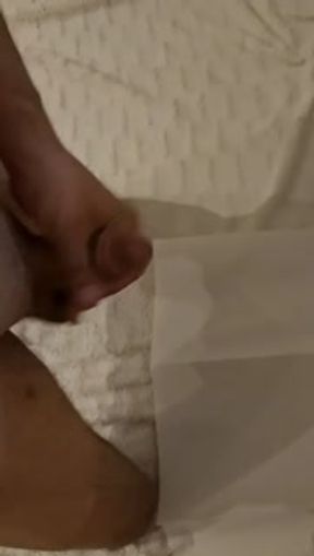 Slave gets fucked in the ass with double strap on and is made to lick up the cum