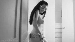 Sexy Geek Girl Striptease with Sybil