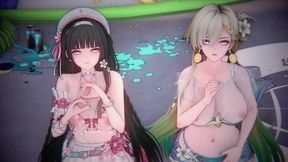 Wuthering Waves - Lynae X Chisa FFM Sex - 3D Hentai Animations