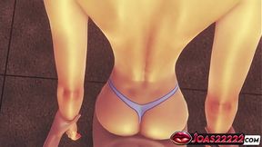 Ravishing Redhead Gwen in bikini gets doggystyle smashed with big rump and oil