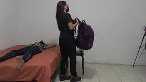 A seductive nurse examines her patient and gives him a medical assessment.