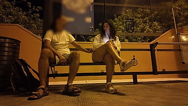 Stranger Seduced a Milf at a Bus Stop. Outdoor sex