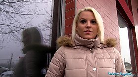 Lucy Shine gets cash for public sex & blowjob in POV