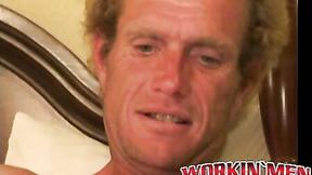 ”Mature dude strokes his heavy dick while smoking a cigar”