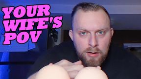 FPOV Pounding Your Big Tits Wife And You... Using Her Pussy Juices To Make You Squirt Cum!