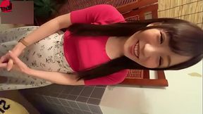 Hairy-pussed Japanese amateur gives a sloppy blowjob