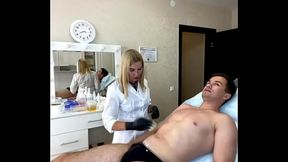 An example of male torso waxing for a young guy (full on red)