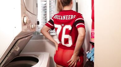 Hot Latina Gets Naughty While Doing Laundry POV Big Tits Fetish