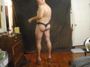 a two dollar pair of fishnet hose a pair of eels and two hand to play with those.