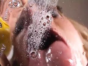 Horny stud enjoys his dick sucked by two sexy babes