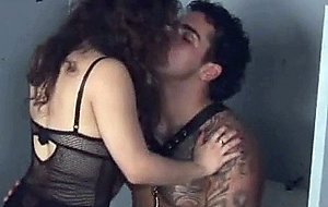 Kittie fucks tattoed boy in public toilettes