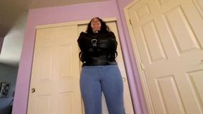 INEED2PEE IPOD Gia Love straitjacket and pissing tight jeans