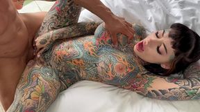 heavy tattoo curvy tiger lilly enjoying maximo s dick