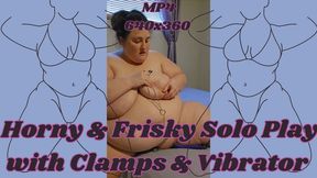 SSBBW Rachel Plays with Clamps and Her Vibrator MP4 640x360