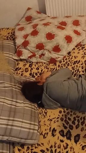 The stepfather takes advantage of the fact that we are alone and gives me all the cutlery in all the holes   Clip 1