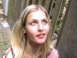 Stunning blonde German babe fucked in public