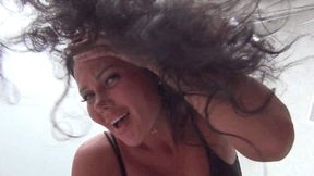 White panties Under the giantess s skirt a