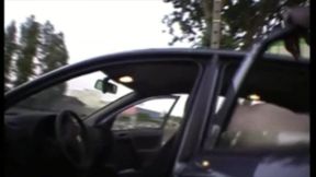 Twink fucked by ebony top in his car in Paris