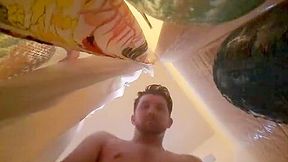 Jerking off in the shower