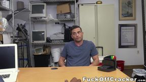 Handsome cracker sucks BBC before turning around for anal