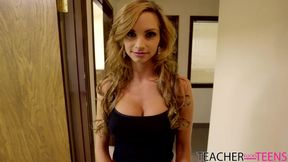 Horny teacher with big boobies got fucked