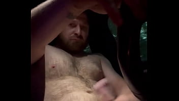 Jerking off during a thunderstorm driving home