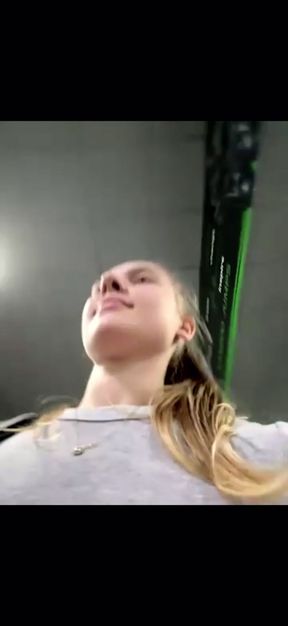 Public extreme masturbate in the gym