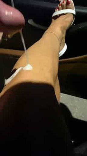 Cum on my leg