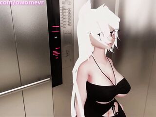 Excited Stepsister And U Get Stuck In An Elevator Then U Cum In Her Twat - VRChat ERP