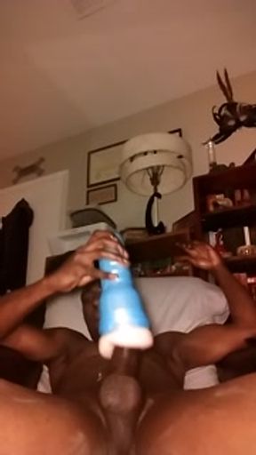 Super Hot Black Pipe Stroked With Fleshlight