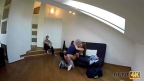 HUNT4K Babe gains money for accommodation with her mouth and cunny