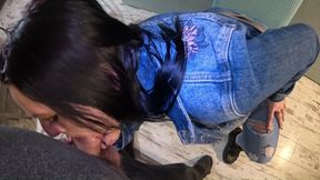 Hardcore Tease & Double Cum on My Ripped Jeans and Open Denim Jacket