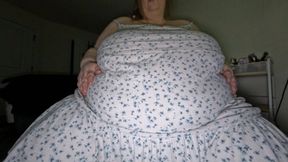 SSBBW Gorged Pasta Belly From 3 Platefuls