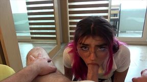 blow me! with 19yr old giss mirror pov