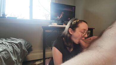 Step Sis Steals My Fortnite Destroys My Game with Sloppy Deepthroat