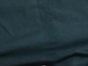 POV masterbation spam out on black suite