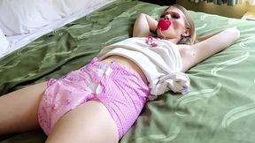 kitty quinn gets spanked and diapered for wetting panties