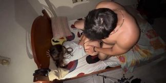 Stepbrother's Secret - Latina MILF caught on cam in doggystyle