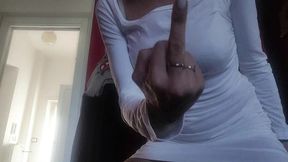 A hot video call with jerk slave